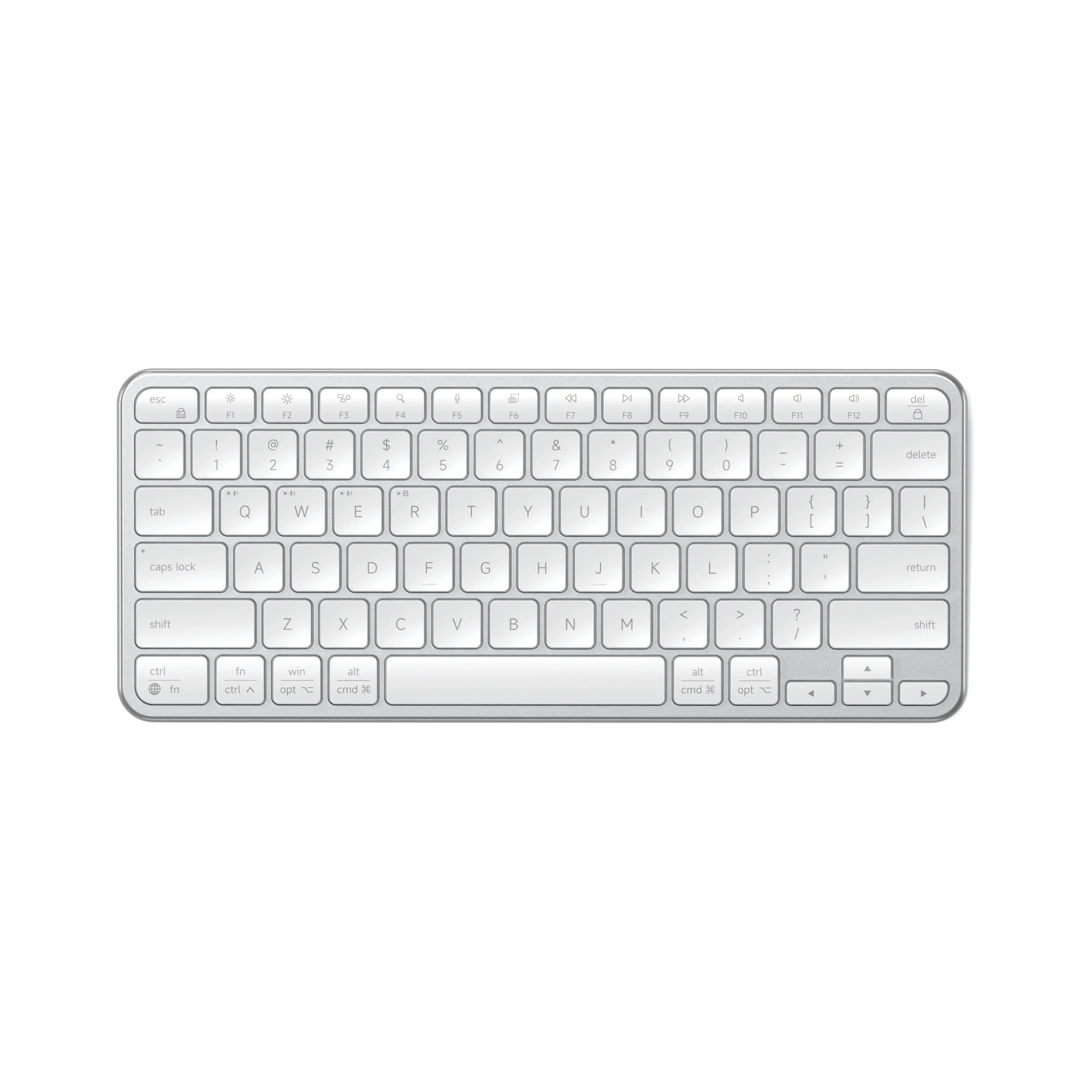 Satechi Slim EX1 Wireless Keyboard, Compact Keyboard for Mac, Windows, Android, Multi-Device 4-in-1 Connectivity (3X Bluetooth + 2.4GHz), Instant OS Remap, USB-C Rechargeable Battery
