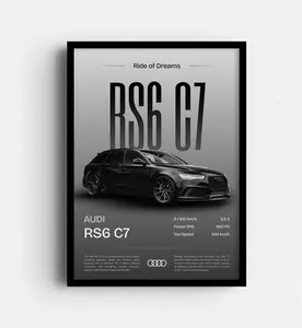 RS6 Avant - Car Print, Audi Wall Art, Retro Car Poster, RS6, Car Print, Hyper Car Poster, Super Car Print, Art Print, Car Poster, Home Decor