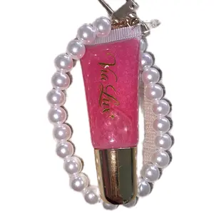 Keychains with Pearl Design and Pink Color, Ideal for Keychains and Accessories