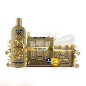 NK Professional Care Hair Repair Kit with Niacinamide (B3) – Shampoo + Mask + Ampoules | Strengthens, Restores, Adds Shine | For Damaged or Colored Hair | Unisex | 3-Piece Set