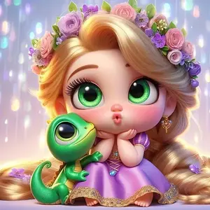 Cartoon Pattern DIY Diamond Arts Colorful Painting Kit without Frame, DIY 5D Diamond Arts Colorful Painting Kit, Wall Art Decor for Home