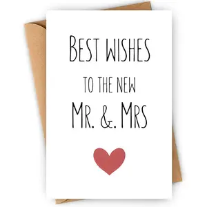 Funny Wedding Card with Envelope, Vertical Cards, 1/3/5 Counts  Best Wishes Wedding Card, Perfect Gift for Friends, Greeting Card for Wedding Party