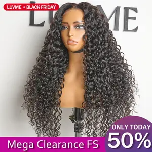 LIVE ONLY Mega Clearance[5 PCS] LUVME All-Day Comfort Fit Water Wave Middle Part Glueless 5x5 Closure Pre-Cut Lace Long Wig