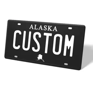 12x6 ALASKA Out Your text Personalized LicenseTag Durable Thickened Aluminum Rust Proof and UVResistantvehicle decor plate