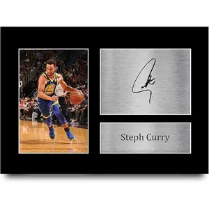 Stephen Steph Curry Gift Signed A4 Printed Autograph Golden State Warriors Gifts Photo Display