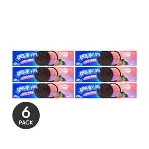 OREO Blueberry & Raspberry Cream Oreos - Chocolate Sandwich Cookies, 3.42oz*6【6 Packs】 OREO Blueberry & Raspberry Cream Oreos - Chocolate Sandwich Cookies, 3.42oz*6【6 Packs】