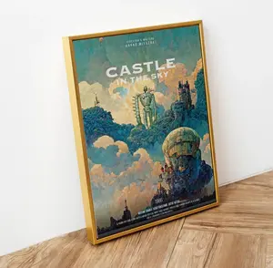 Castle in the Sky Poster - Hayao Miyazaki Movie Poster - Castle in the Sky Decor - Movie Home Decor - Miyazaki Digital Print