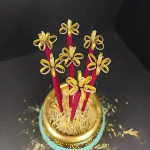 2 Packs Large 13-Inch Incense Sticks, Natural Flower Shape Burn, Home Protection, Bring Good Luck, Family Prosperity, Pure Natural