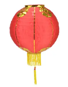 30 Inch Jumbo Red Traditional Nylon Chinese New Year Lantern with Tassel