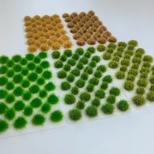 39 Pcs Static Grass Tufts for Realistic Model Scenery, Train Layouts, 3D Base Models, Wargame Terrain, Detailed Miniature Landscapes