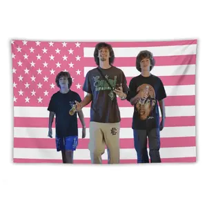 Nelson Celebrity and Decorations Stuff American Pink Flags Wall Funny Tapestry Hanging Neumann Merch for Dorm Bedroom Decorative Aesthetic