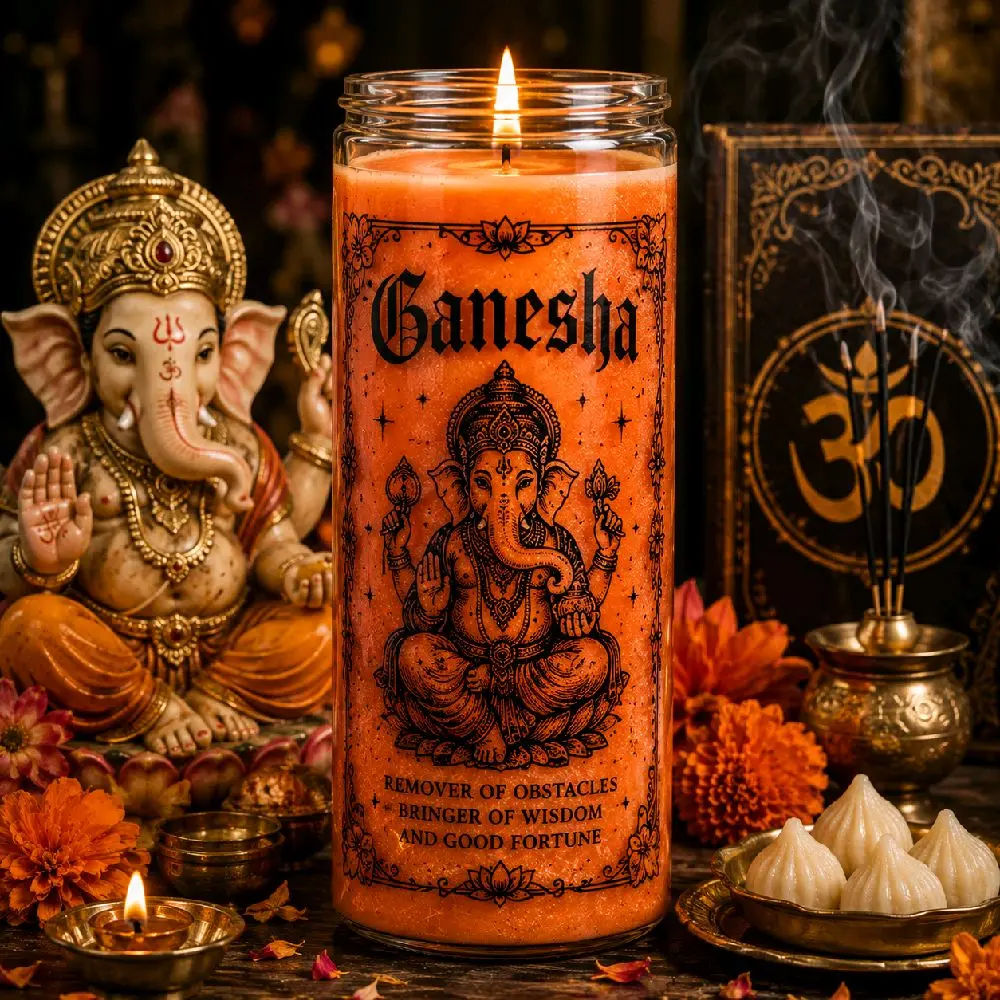 Ganesha Candle 8in Tall Candle Unscented