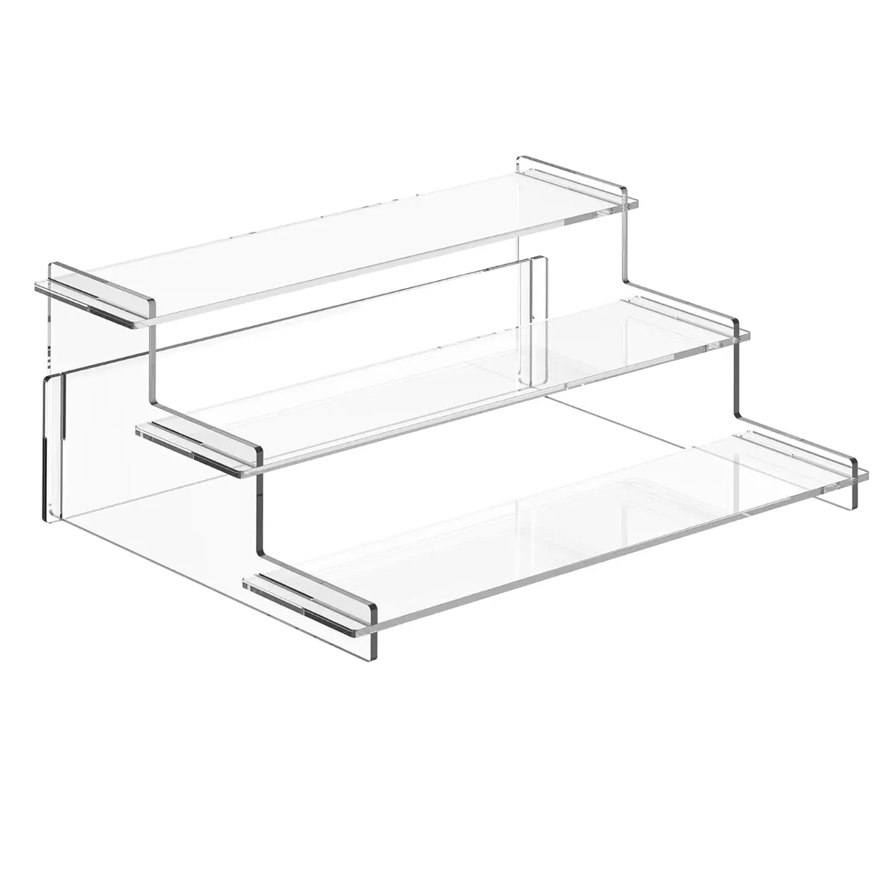 Acrylic Risers Display Stand, 3 Tier Cupcake Holder, Clear Perfume Organizer Stand, Display Shelf for Figures and Collection, Dessert Shelves for Party, Display Risers for Decoration and Organizer