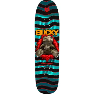 Powell Peralta Pro Bucky Lasek Tortoise FLIGHT® Turquoise Foil Skateboard Deck - 8.62 x 32.2
