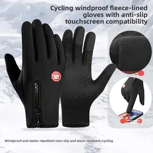 Outdoor Cycling Gloves, Sports Skiing & Hiking Gloves – Touchscreen-Compatible, Anti-Slip, Waterproof, Windproof, Fleece-Lined for Warmth in Autumn & Winter
