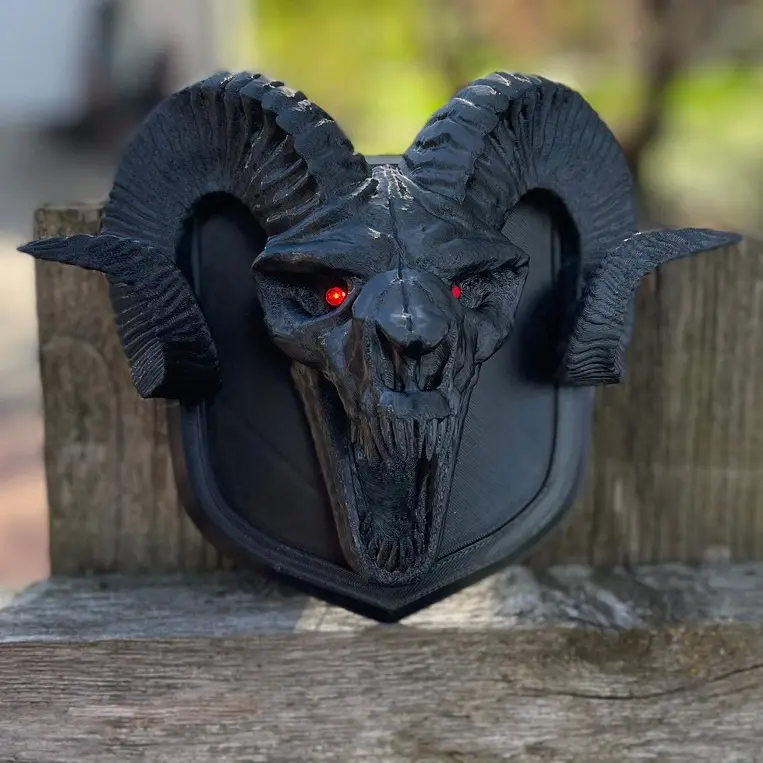 Evil RAM Skull V3 Emblem with 12v LEDs Fits 09+ 4th gen RAM Pickup Tailgate badge -1500, 2500, 3500