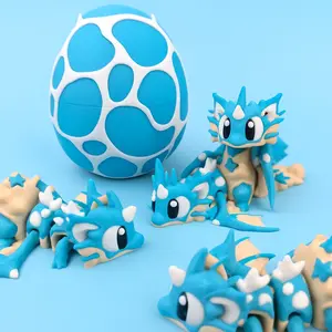 Sea Shell Mini Dragon and Egg – Articulated Ocean Dragon Toy with Matching Egg | 3D Printed Collectible Gift