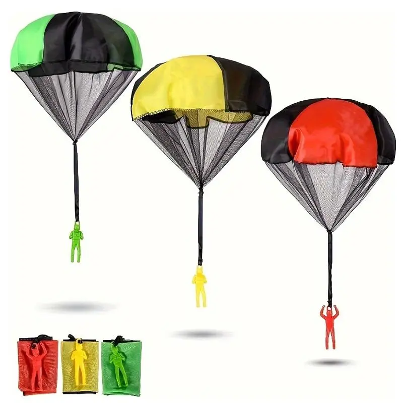 2025 Best Small Outdoor Parachute Toys for Children 3pcs, Creative Easter Basket Gifts, Random Colors