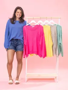 Front Pocket Sweater by DD Design | S-3XL