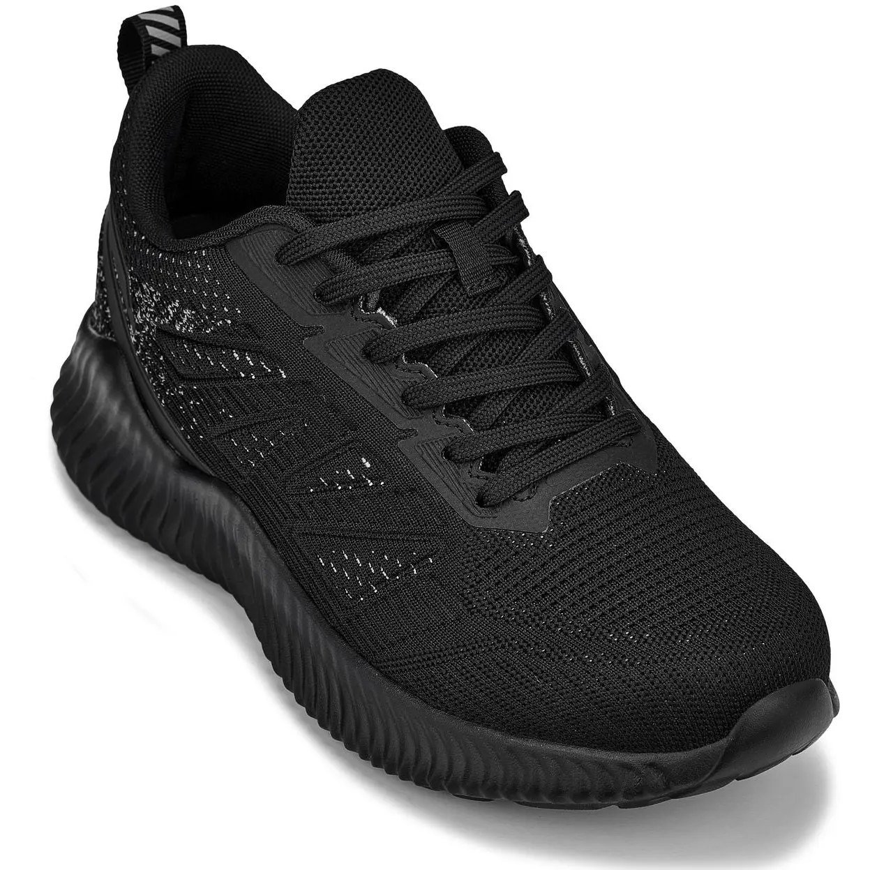 CALTO - Q220 - 2.6 Inches Taller (Noir/Cement) - Lightweight Sporty Sneakers