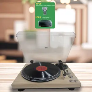 Retro Vinyl Record Player.2x Turntable Belts.1x AT3600L Replacement Stylus,  Belt-driven Turntable. With Wireless Audio. Belt-driven Turntable. Pre-amplifier. RCA Line Output. 2 Speeds. Thanksgiving and Christmas Gift!
