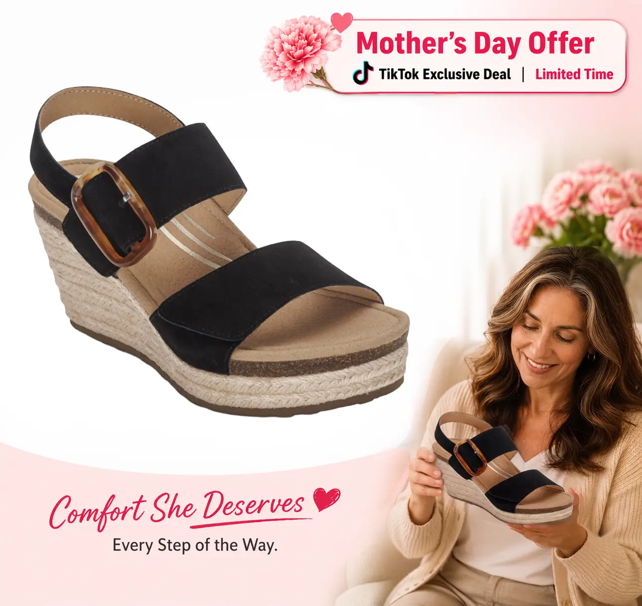 Aetrex Ashley Arch Support Wedge | Women's Orthotic Wedge Sandals with Arch Support & Comfort, Shoe, Leather, Footwear, Platform