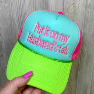 Husband’s Tab Embroidered Trucker Hat