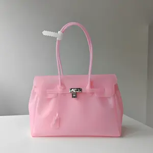 Transparent Jelly Shoulder Bag for Women, Summer TPU Handbag, Beach Tote Purse, Lightweight Crossbody Bag for Vacation & Daily Outfit