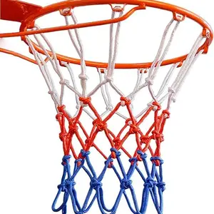 Polyester Replacement Basketball Net Outdoor Hoop Mesh, Durable 12 Clips Thickened Basket Net, Ideal for Sports Training