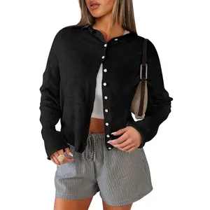 ANRABESS Cardigan Sweaters for Women Lightweight Button Down Long Sleeve Soft Y2k Trendy Casual 2025 Fall Fashion