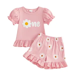 Imcute Summer Toddler Girl Clothes Baby Girl Ruffle Sleeveless Shirt and Bloomers Shorts Set Cute Outfits