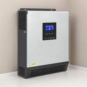 2400W Solar Hybrid Inverter 24VDC to 110V/120VAC Pure Sine Wave with 50A PWM Charge Controller for Homes RV 24V Lead Acid Sealed Gel AGM Battery Off Grid Systems