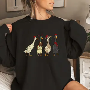 Christmas Ducks Sweatshirt, Duck Christmas Shirt For Women, Funny Animals Christmas Sweatshirt, Farm Lover Gift,Unisex Sweatshirts