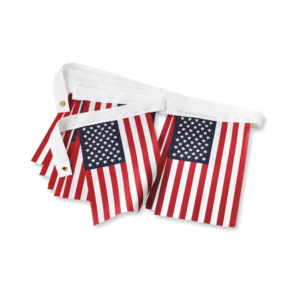 Annin Made in USA 12 Foot American Flag Garland Banners