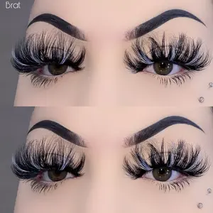 Two Toned White Eyelash “Brat”