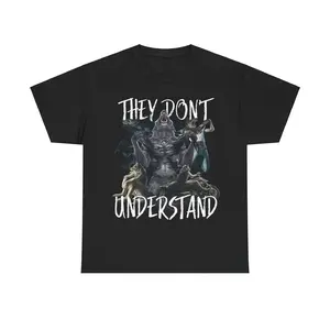 They Don't Understand Alpha Wolf Shirt, Unhinged Sigma Wolf Meme, Literally Me Wolves, Sitting Wolf Tee, Cotton Original Menswear Print