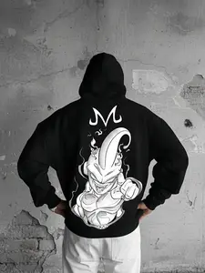 Unisex Buu Print Hoodies, Women's Oversized Fleece Long Sleeve, Comfortable Casual Basic Pullover Sweatshirts, Men's Fall & Winter Clothing