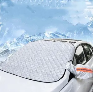 Car Windshield Sunshade Cover - Dual Purpose Sunshade and Anti-Frost Protection for Outdoor Front Windshield Easy Installation Reflects Sunlight Avoids Frost Buildup