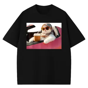 Cat Driving Meme Rage Is Consuming Me Silly Humor Girl T-Shirt, Funny Cute Meme T-Shirt