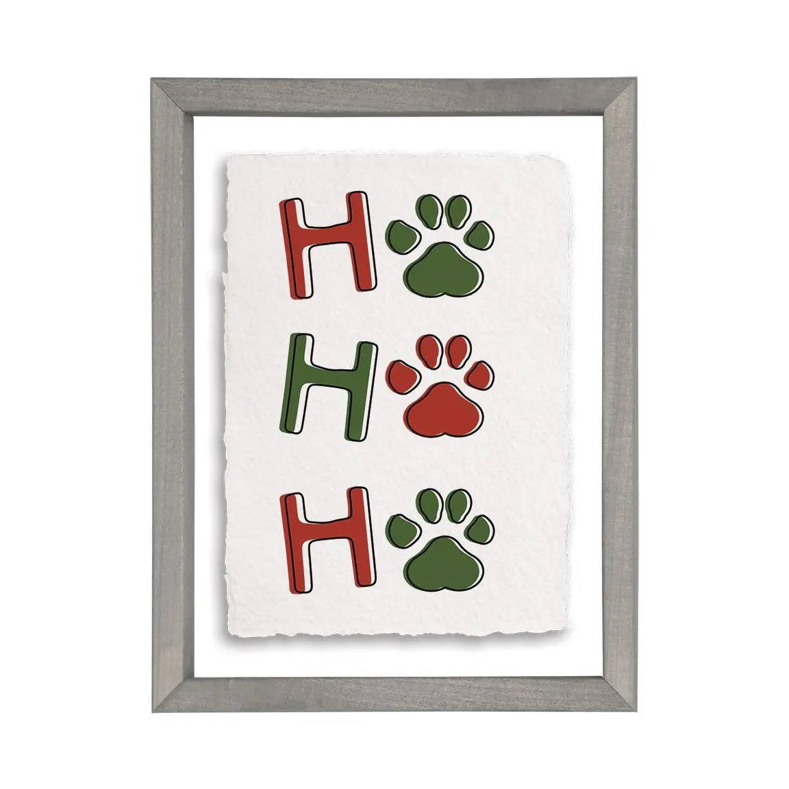 Sincere Surroundings 14" Ho Ho Ho Paws FloatingFrame Art Sincere Surroundings 14" Ho Ho Ho Paws FloatingFrame Art