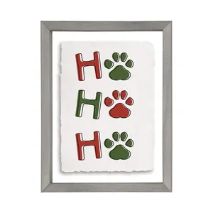 Sincere Surroundings 14" Ho Ho Ho Paws FloatingFrame Art