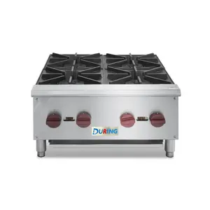 DURING D-HP24 24" Commercial Countertop Gas Range - 4 Burner Gas Stove with 100,000 BTU