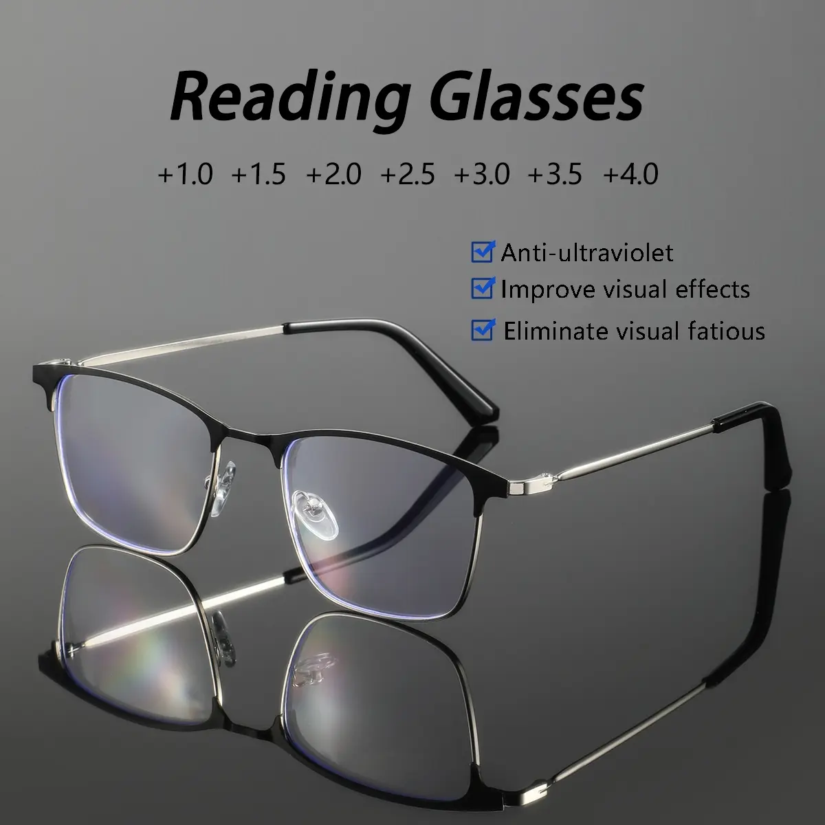 Women's Classic Browline Half Frame Reading Glasses, Premium Quality, Stylish Design, Perfect for Commutes & Daily Use
