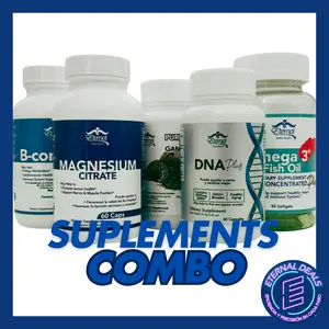 Natural Supplements: Magnesium, Ganoderma, Omega 3 & Vitamin B12 for Healthier Diet & Healthcare - Dietary