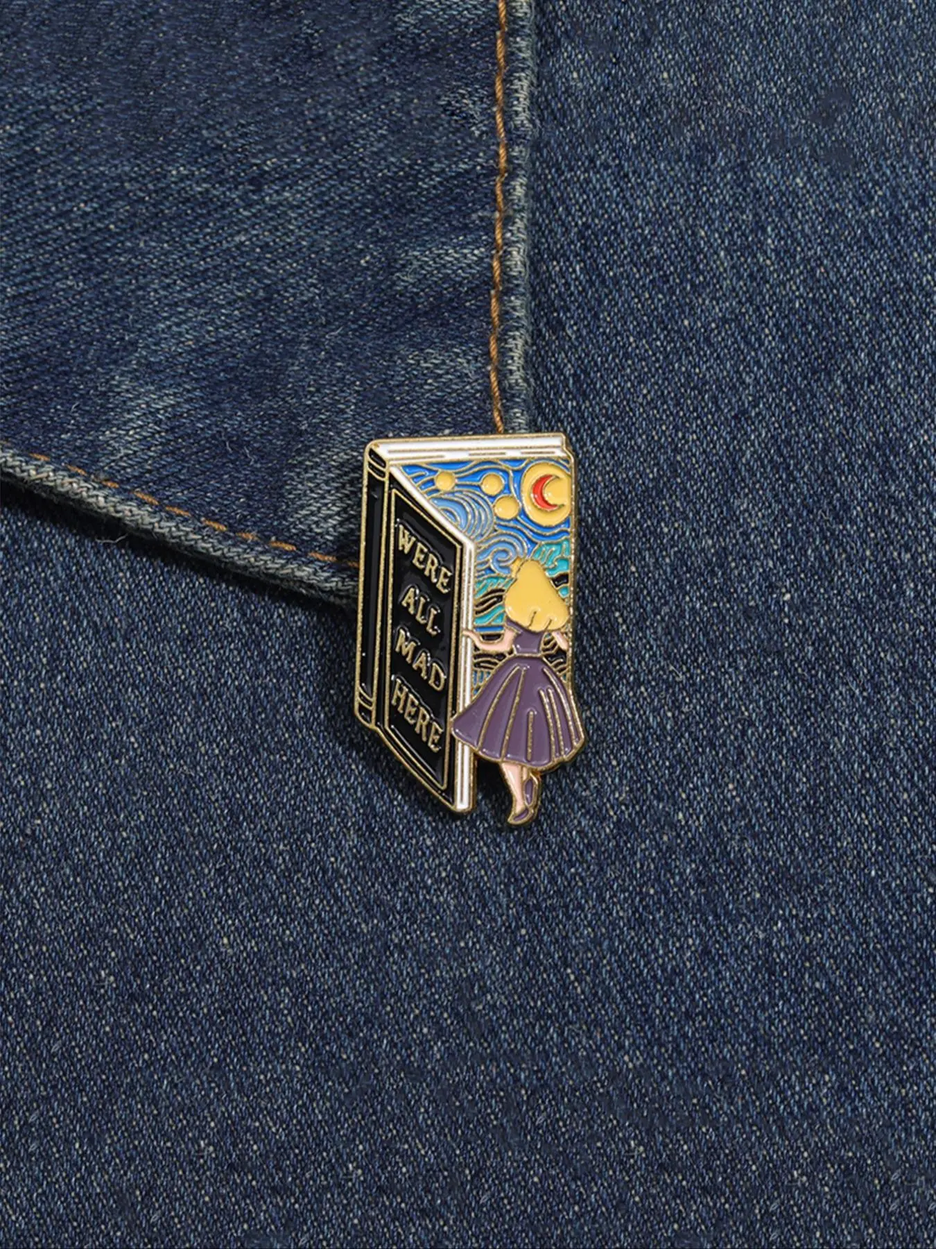 Cartoon Book Design Brooch, Cute Enamel Pin, Alloy Brooch Pin Suitable for Backpacks, Jeans, Scarves, Hats Decoration, Trendy All-match & Exquisite Brooch for Birthday Gift, Hat Pins, Brooch Pin Clip