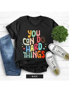 You Can Do Hard Things Teacher Shirt - Special Education Teacher & Counselor Apparel, Motivational Special Ed Gift, Comfortable Round Neck Tee Suitable for Men or Women, Casual Wear for Teacher Appreciation Events & Daily Use