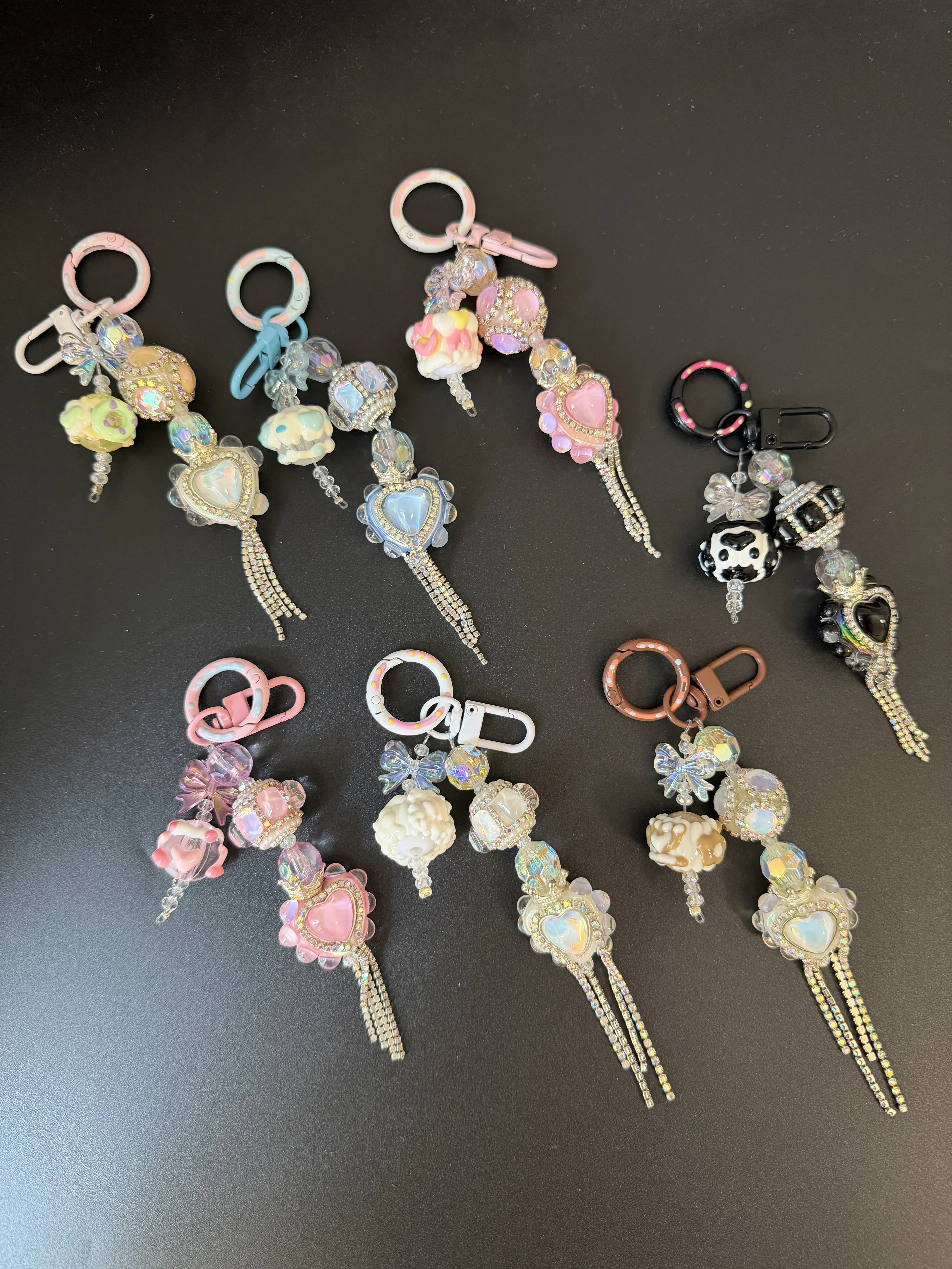 Glamorous Heart-Shaped Rhinestone Keychain, Cute Elegant Fashion Accessory for Girlfriend - Everyday Use, Party or Festival Gift