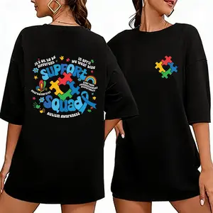 Autism T-shirt, Autism Awareness T-shirt, Family Autism Support Squad, Autism Mom Shirt, Neurodiversity T-shirt, Inclusion T-shirt