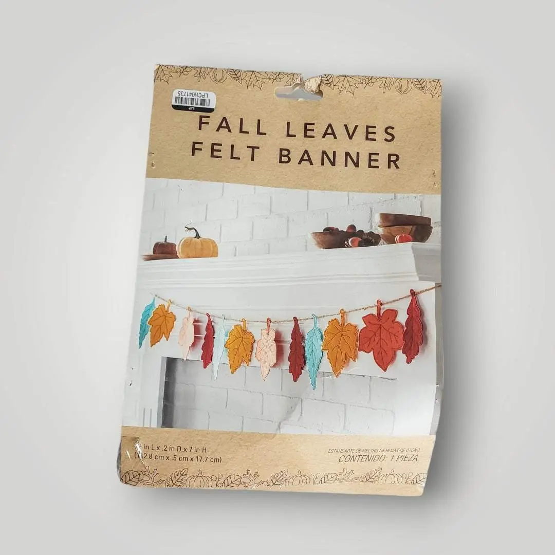 Granny's Goods Fall Leaves Felt Banner - Cozy Autumn Decor