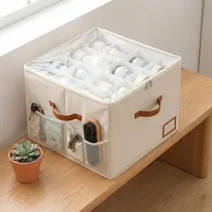 Unused Shoes Storage Box for closet Shoes Organizer, Fabric ShoesStorage Boxes with Clear Cover,AdjustableDividers for Storage,Foldable Space-savingStorageContainer Bins, Fits 8-16 Pairs Backtoschool season Fathersdaygifthome essentials